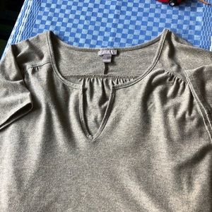 JJILL GOLD, SUBTLY METALLIC DRESSY TEE W/ PANACHE